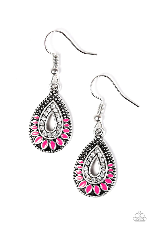 Paparazzi Earring ~ South Beach Sunsets - Pink