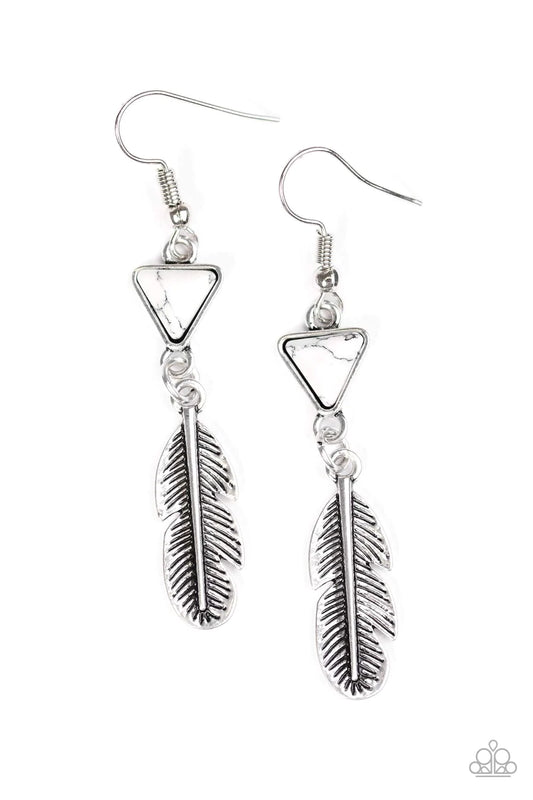 Paparazzi Earring ~ Give It A NEST! - White