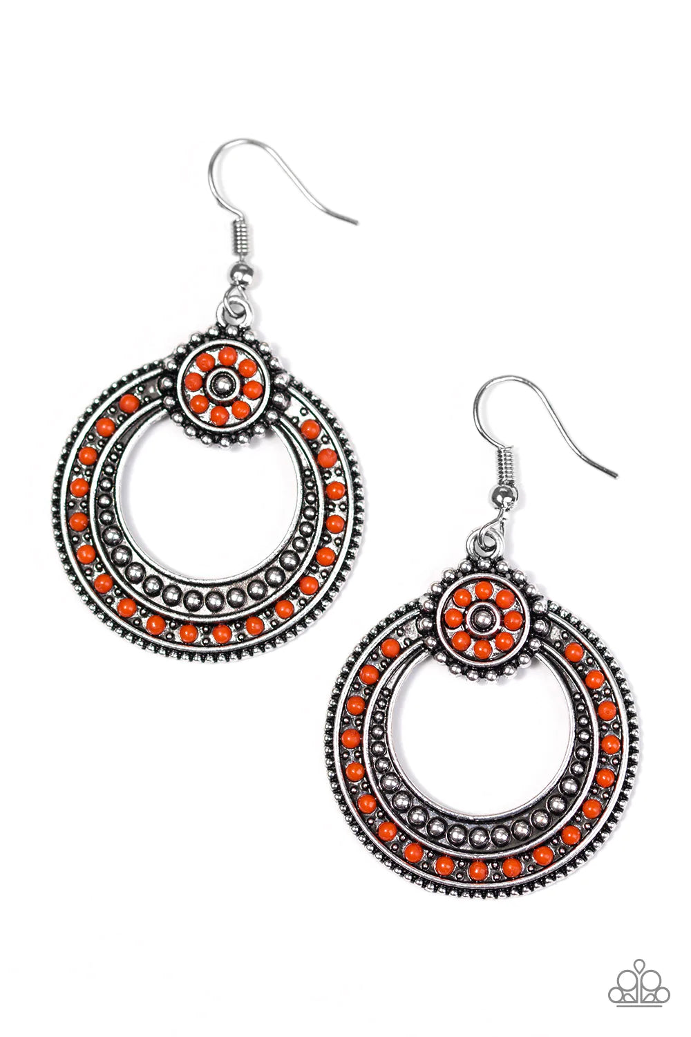 Paparazzi Earring ~ Colorful Coasts - Orange