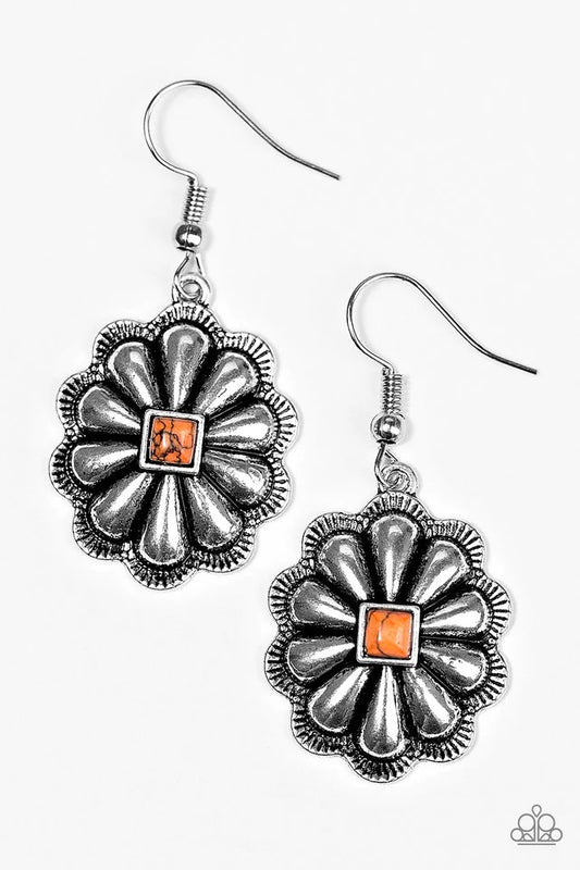 Paparazzi Earring ~ Canyon Daisy - Orange