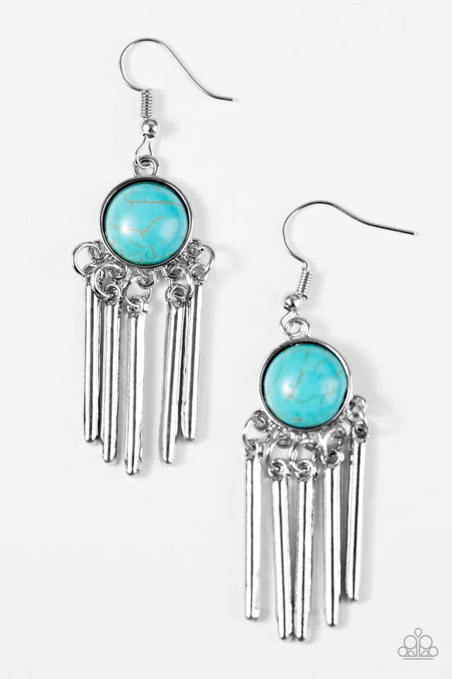 Paparazzi Earring ~ Western Melody - Blue