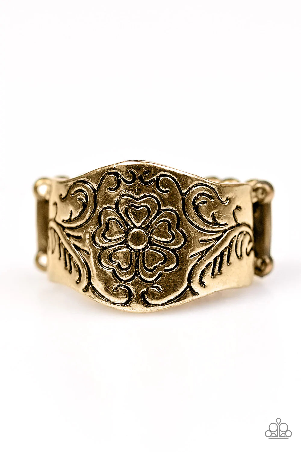 Paparazzi Ring ~ Feeling Flowery - Brass – Paparazzi Jewelry | Online ...