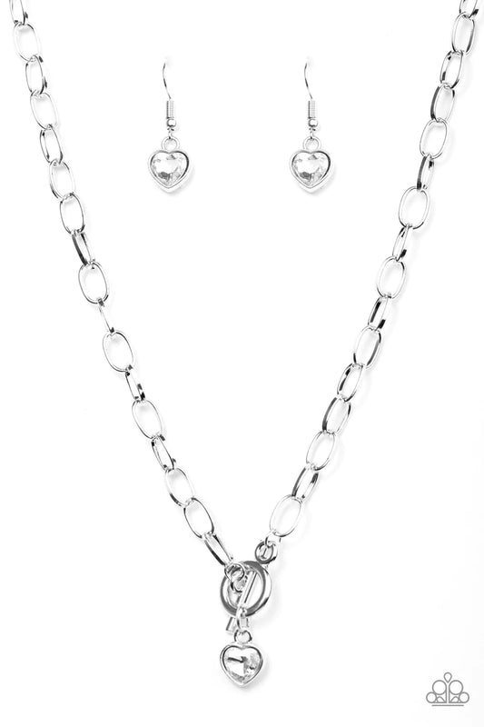 Paparazzi Necklace ~ Let Your Heart Shine - White