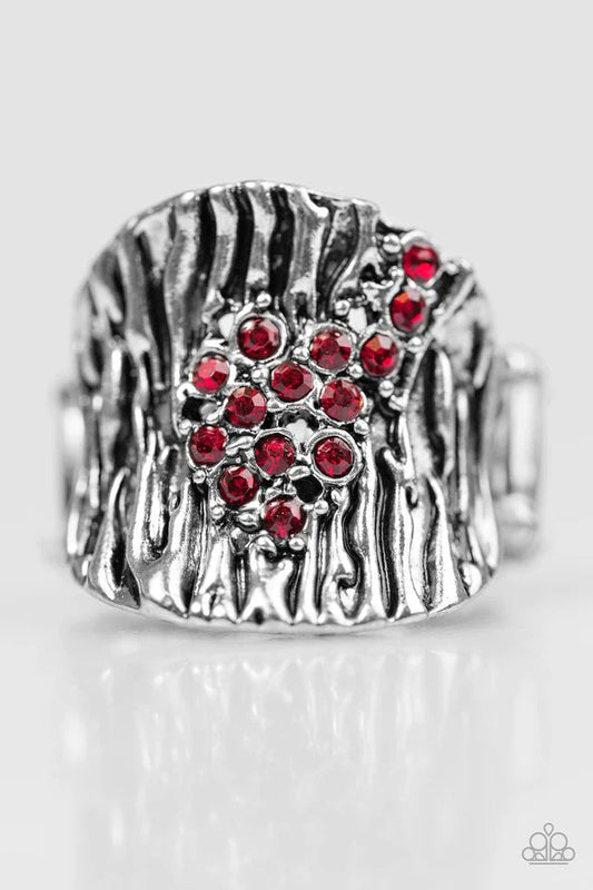 Anillo Paparazzi ~ Rayas de tigre - Rojo