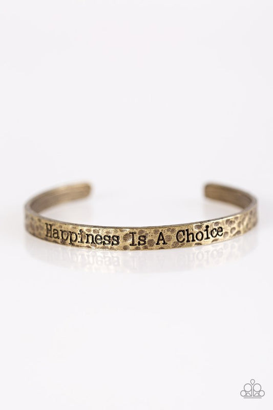 Pulsera Paparazzi ~ Haz lo que te haga feliz - Latón