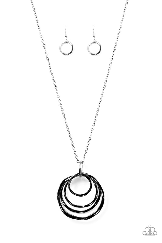 Paparazzi Necklace ~ What In The WHIRL! - Black