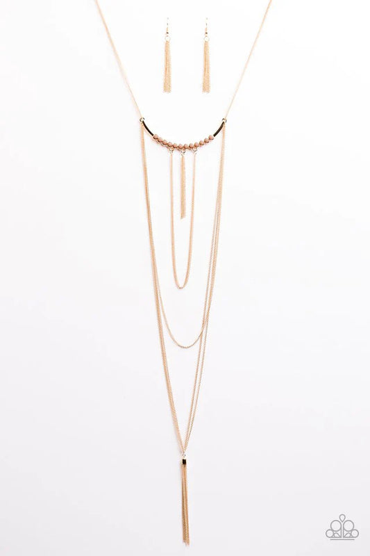 Paparazzi Necklace ~ Stand Out A NILE - Brown