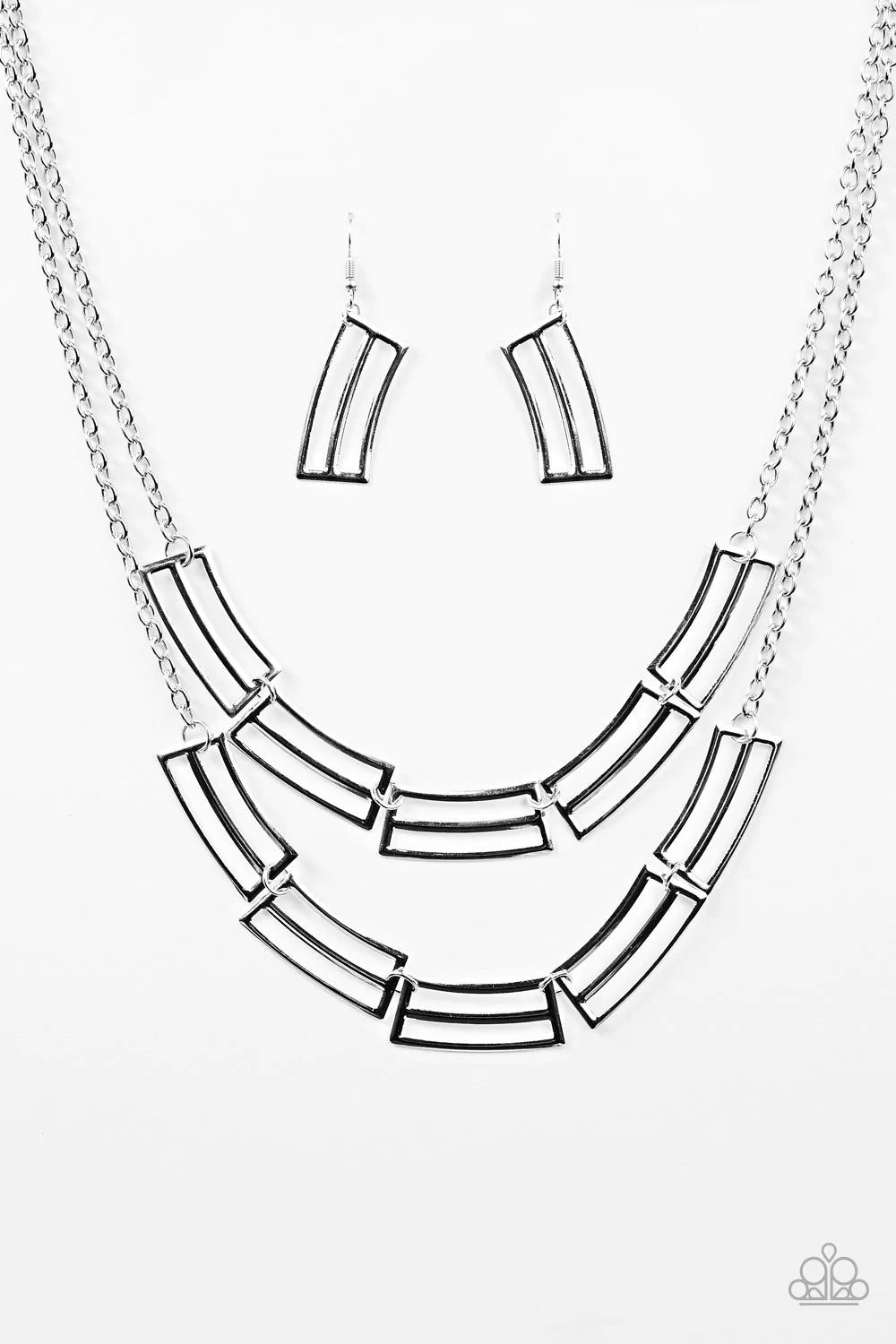 Paparazzi Necklace ~ Right On Track - Silver