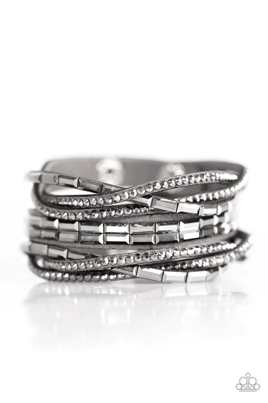 Paparazzi Bracelet ~ Grand Slam Shimmer - Silver