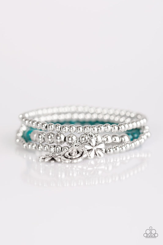 Paparazzi Bracelet ~ Gardenia Party - Blue