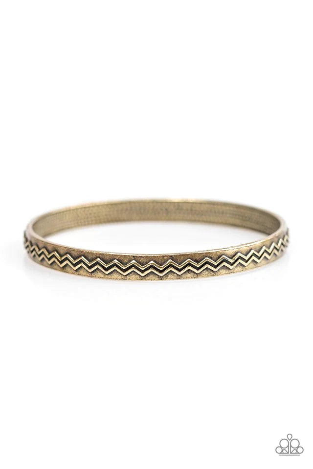 Paparazzi Bracelet ~ Rogue Waves - Brass