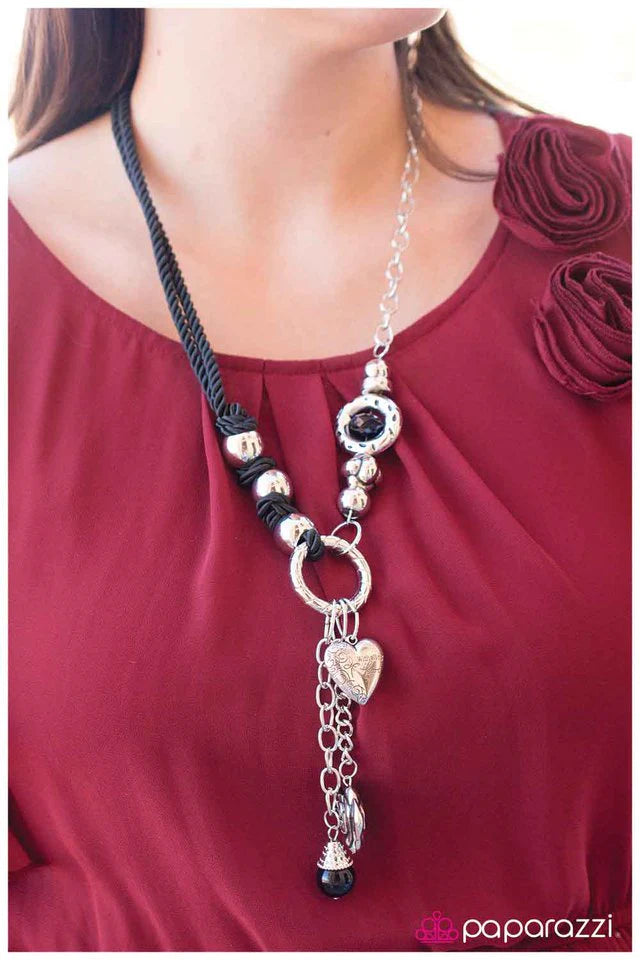 Paparazzi Necklace ~ Collision Course - Black