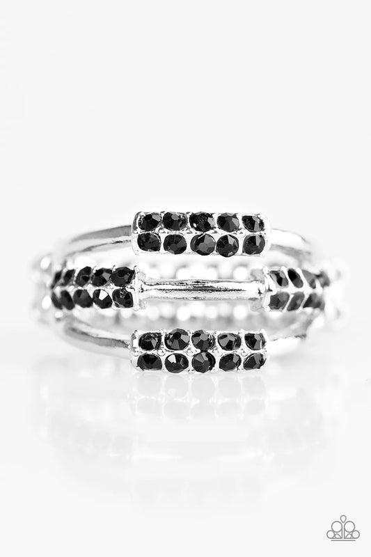 Anillo Paparazzi ~ Glitter-topia - Negro