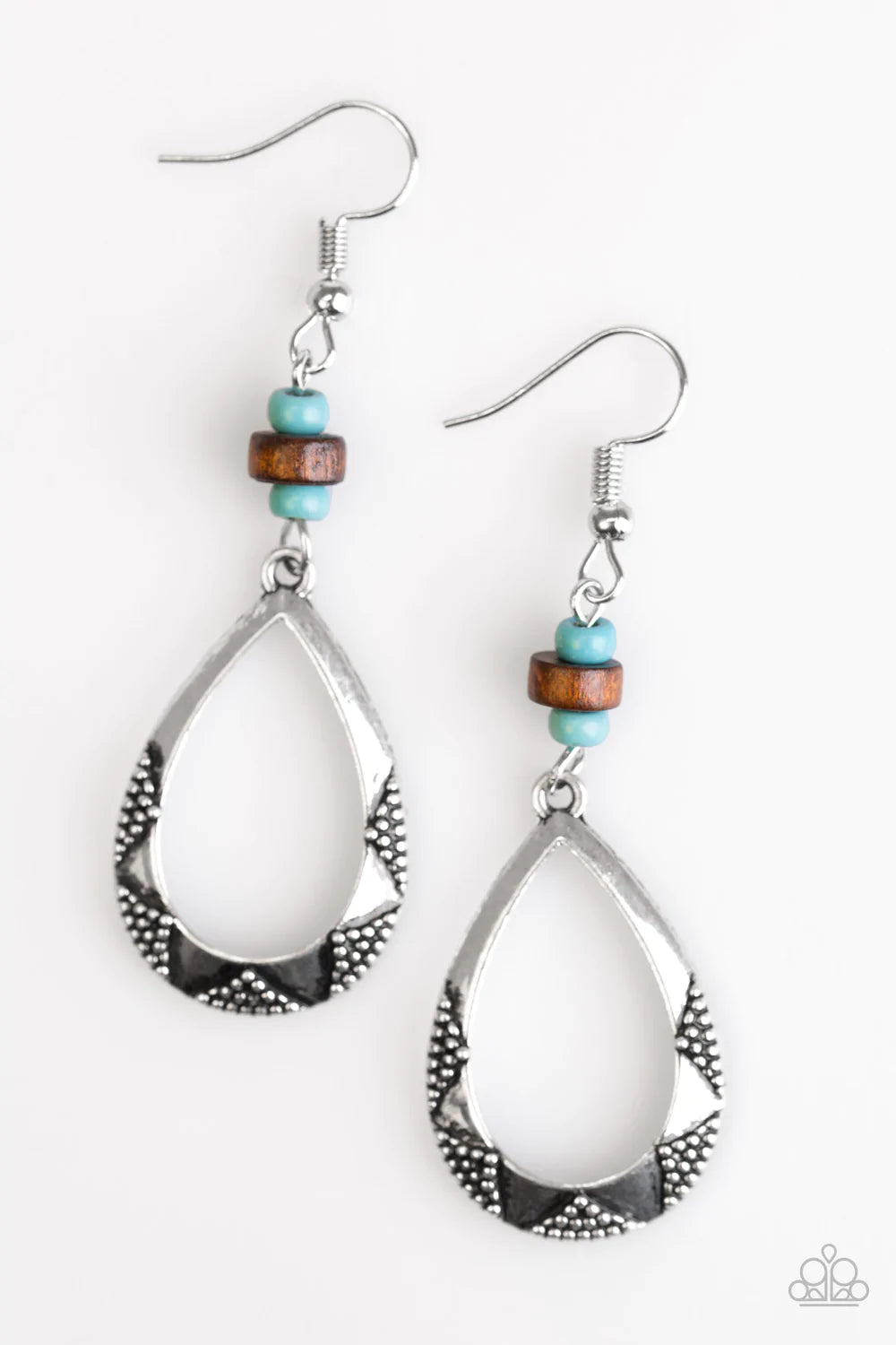 Paparazzi Earring ~ Full Of WILDLIFE - Blue