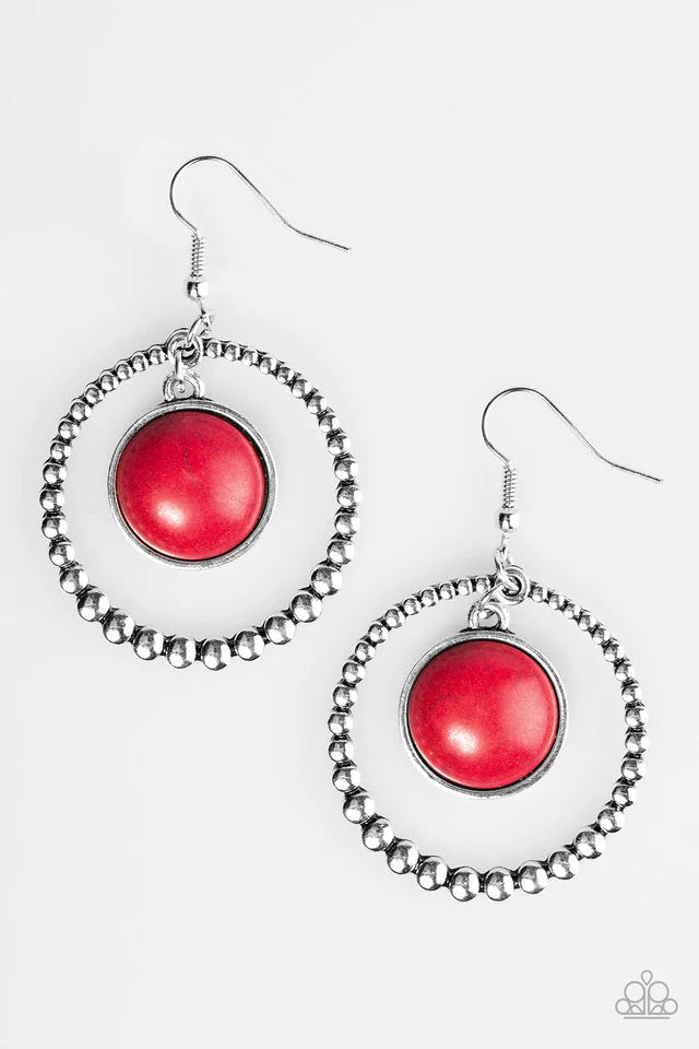 Paparazzi Earring ~ Give It My WEST - Red