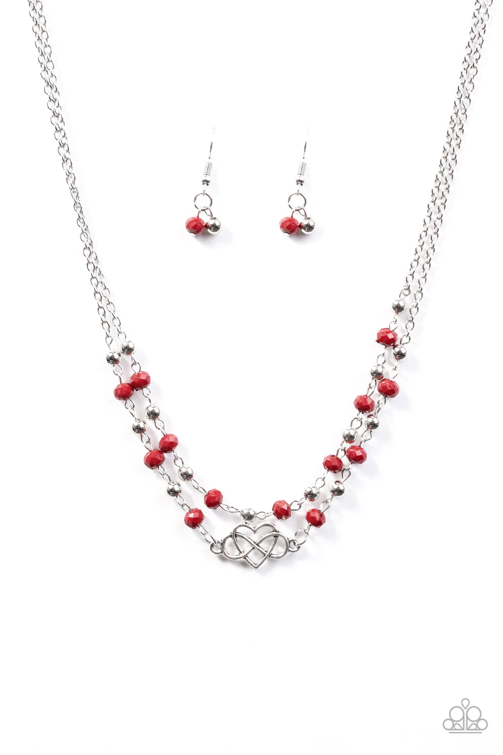 Paparazzi Necklace ~ Unbreakable Love - Red