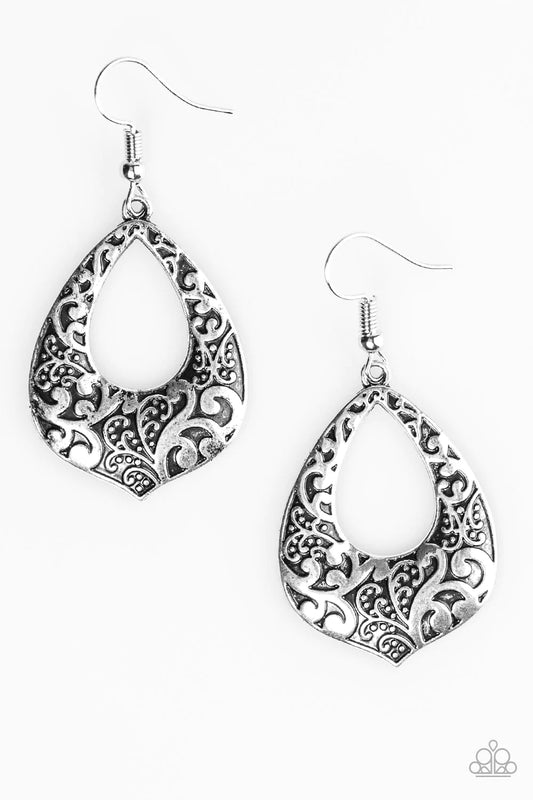 Paparazzi Earring ~ Ill Be VINE - Silver