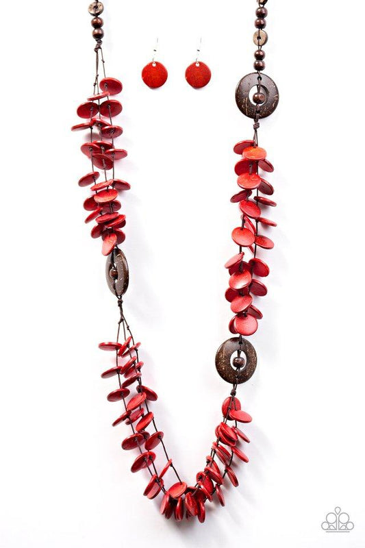 Paparazzi Necklace ~ Greetings From Tahiti - Red