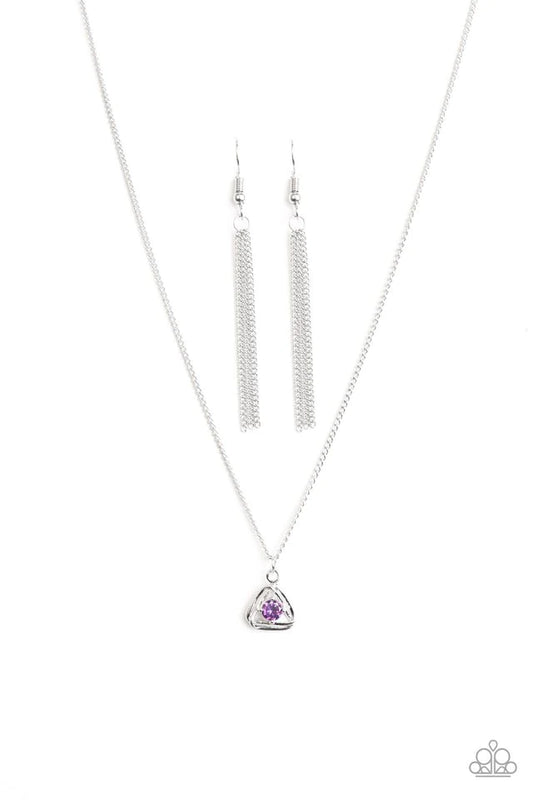 Paparazzi Necklace ~ Prismatic Princess - Purple