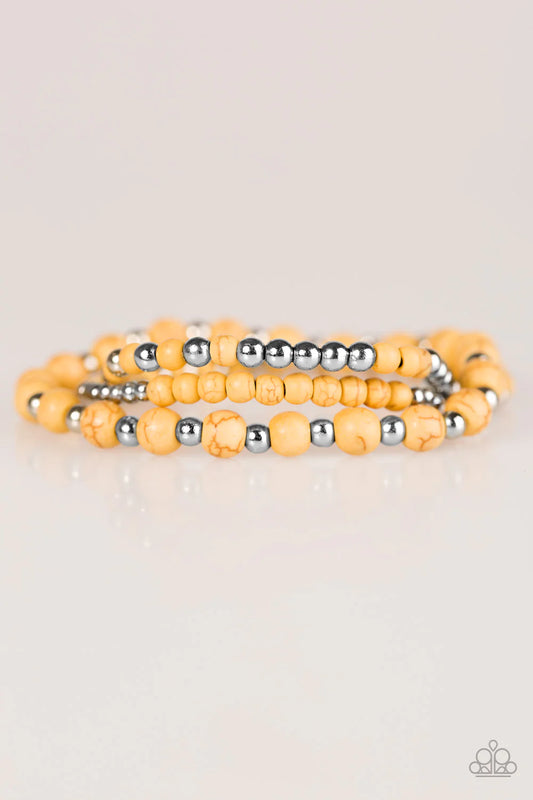 Paparazzi Bracelet ~ Anasazi Desert - Yellow