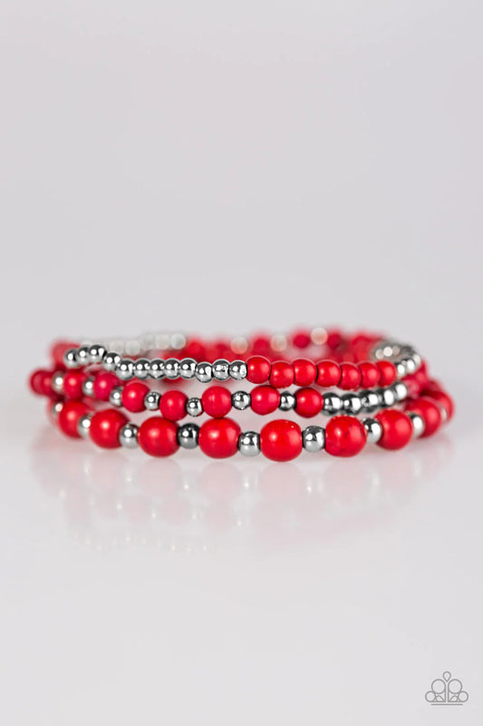 Pulsera Paparazzi ~ Desierto Anasazi - Rojo