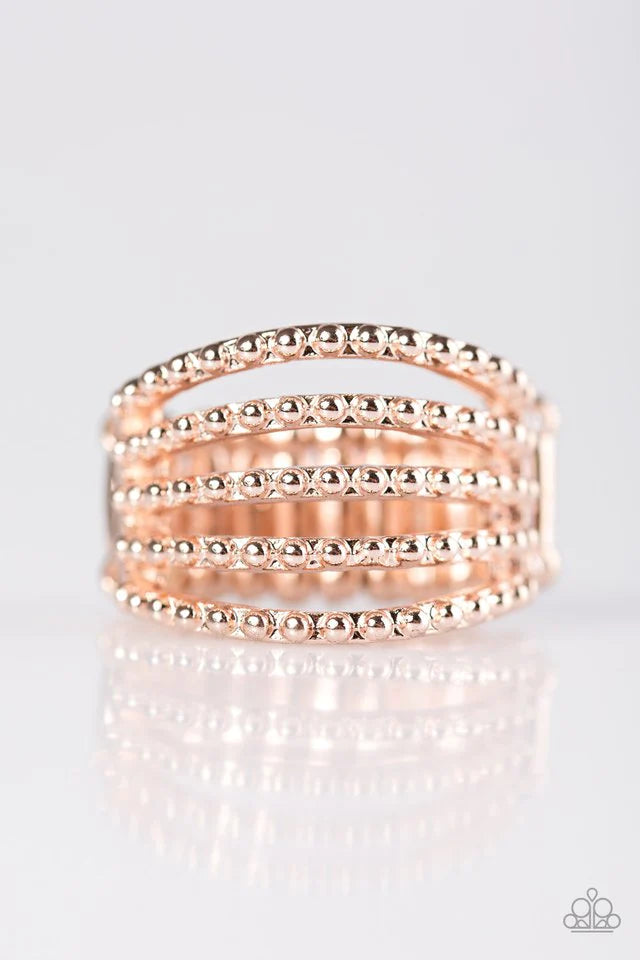 Paparazzi Ring ~ Ready or DOT - Rose Gold