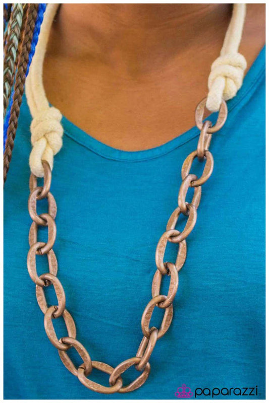 Paparazzi Necklace ~ Last But KNOT Least - Copper