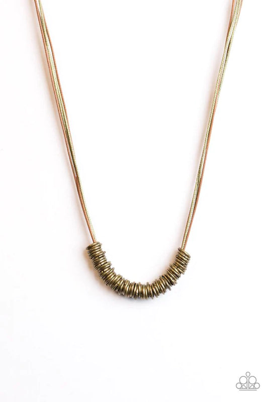 Paparazzi Necklace ~ RING To Attention - Brass