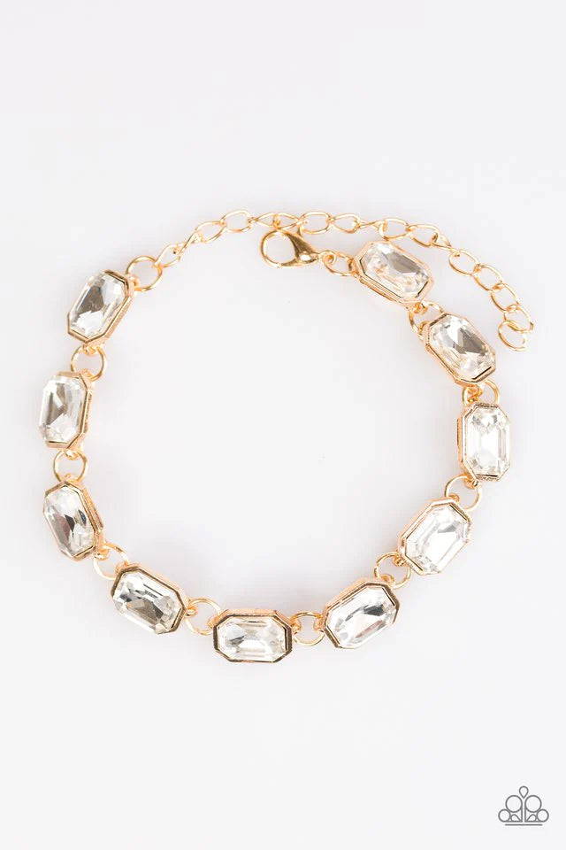 Paparazzi Bracelet ~ Deluxe Sparkle - Gold