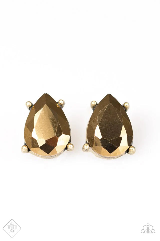 Paparazzi Earring ~ Live Love LUXE - Brass