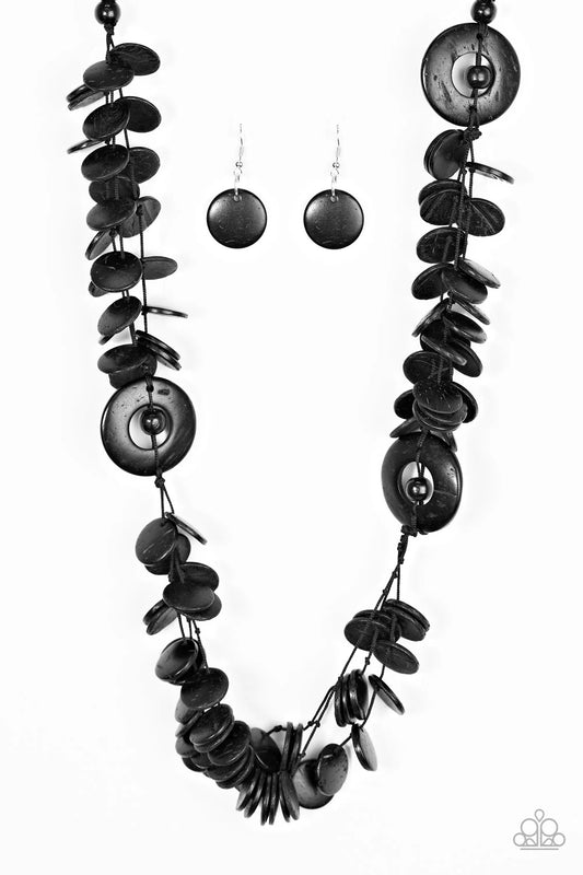 Paparazzi Necklace ~ Greetings From Tahiti - Black