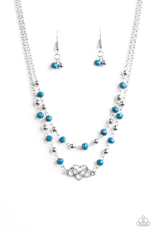 Paparazzi Necklace ~ Unbreakable Love - Blue