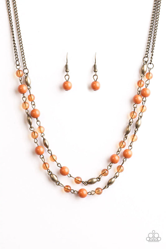 Paparazzi Necklace ~ Ill Always BEAD There - Orange