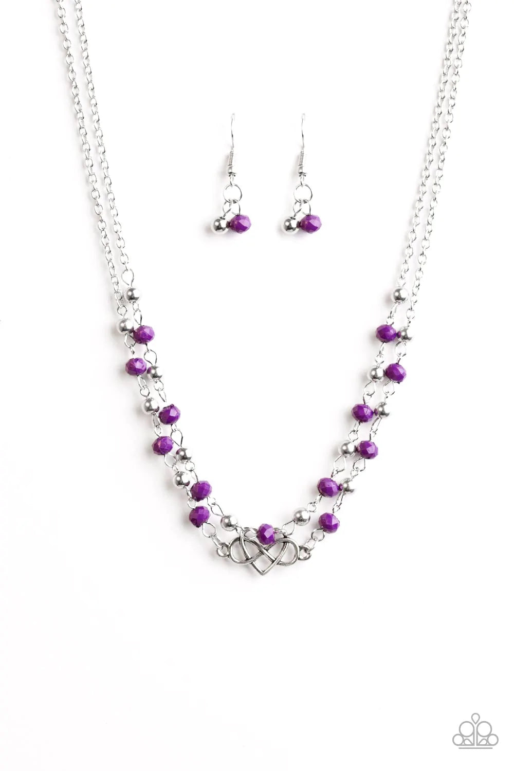 Paparazzi Necklace ~ Unbreakable Love - Purple