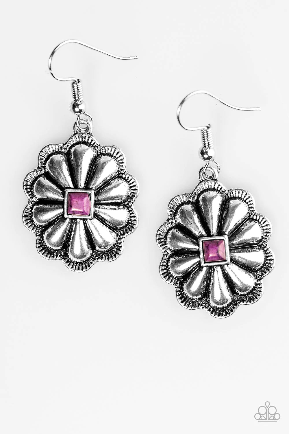 Paparazzi Earring ~ Canyon Daisy - Purple