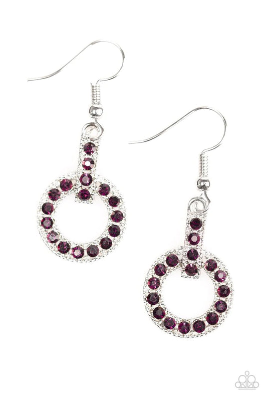 Paparazzi Earring ~ Pour Some GLITTER On Me - Purple