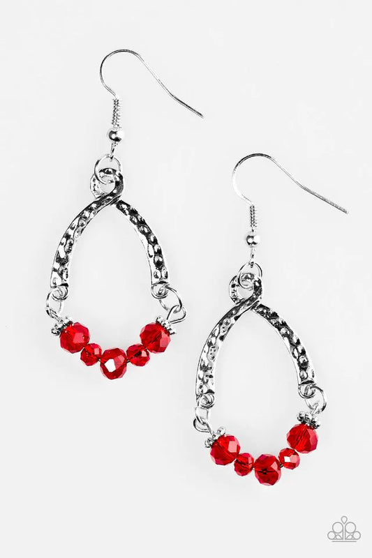 Paparazzi Earring ~ Whimsically Whimsy - Red