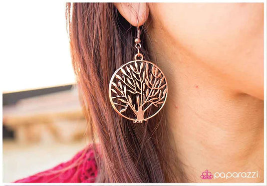 Paparazzi Earring ~ Make Like a Tree - Copper