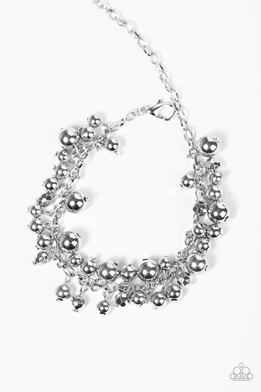 Paparazzi Bracelet ~ Shes A Baller - Silver