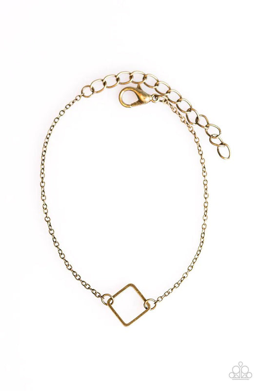 Paparazzi Bracelet ~ The SQUARE Minimum - Brass