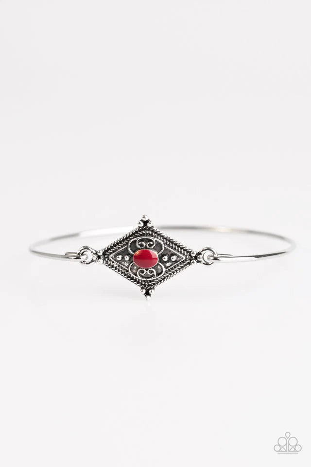 Pulsera Paparazzi ~ Maravilla del mundo - Rojo