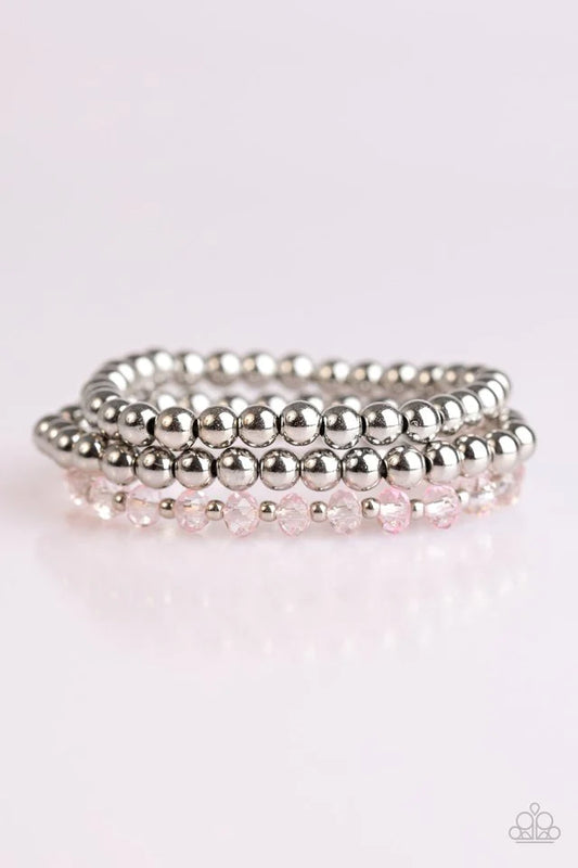 Paparazzi Bracelet ~ City Sleek - Pink