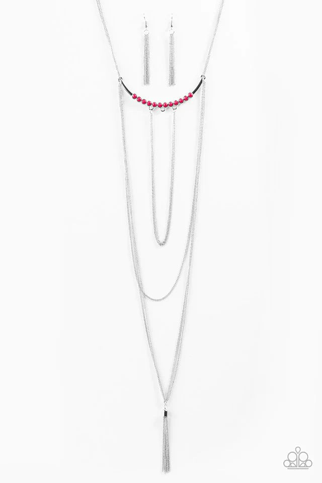 Paparazzi Necklace ~ Stand Out A NILE - Pink