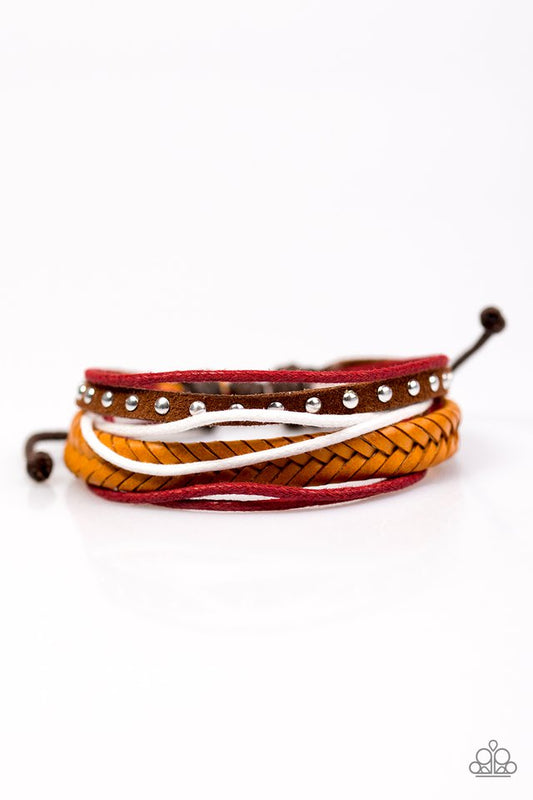 Paparazzi Bracelet ~ Saddle Style - Red