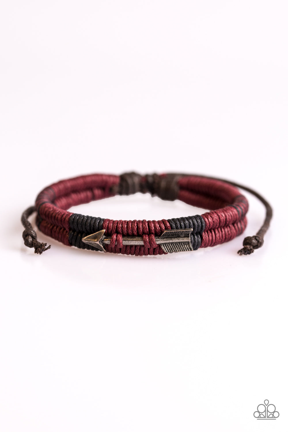 Paparazzi Bracelet ~ Straight and ARROW - Red