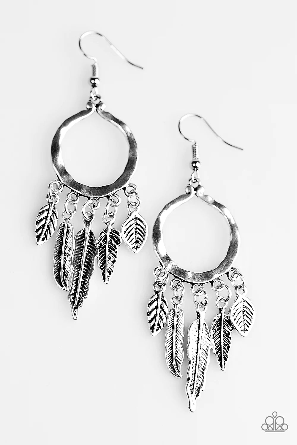 Paparazzi Earring ~ Winslow Winds - Silver