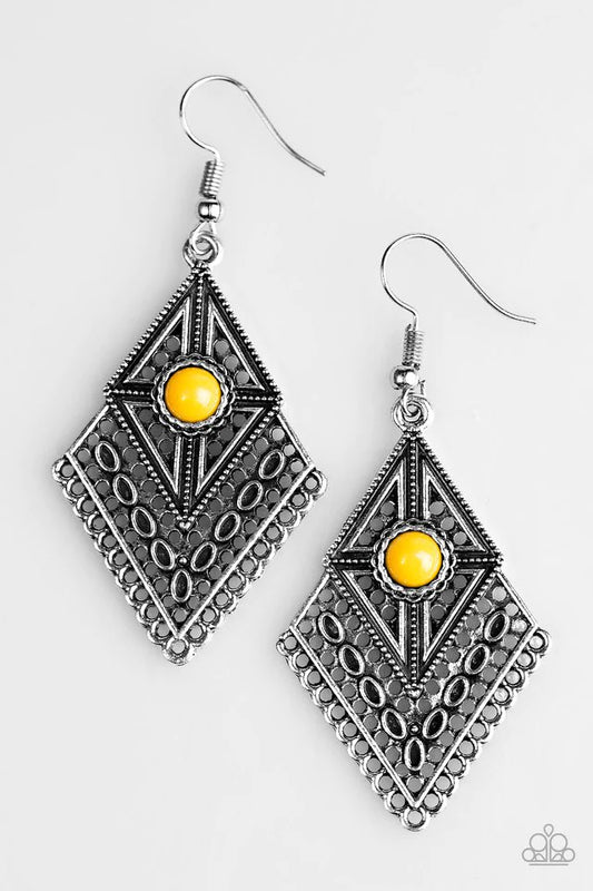 Paparazzi Earring ~ Paradise ISLANDER - Yellow