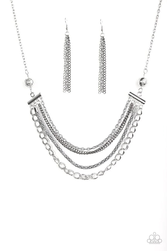 Paparazzi Necklace ~ High-Intensity - Silver – Paparazzi Jewelry ...