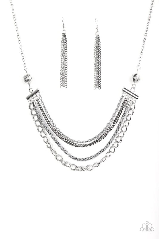 Paparazzi Necklace ~ High-Intensity - Silver