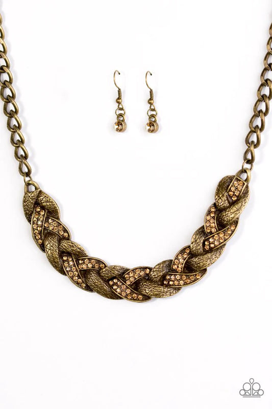 Paparazzi Necklace ~ Blind Side - Brass